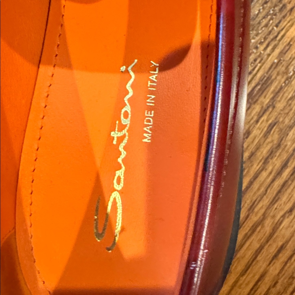 Santoni Woman’s Red Penny Loafers - Picture 12 of 17